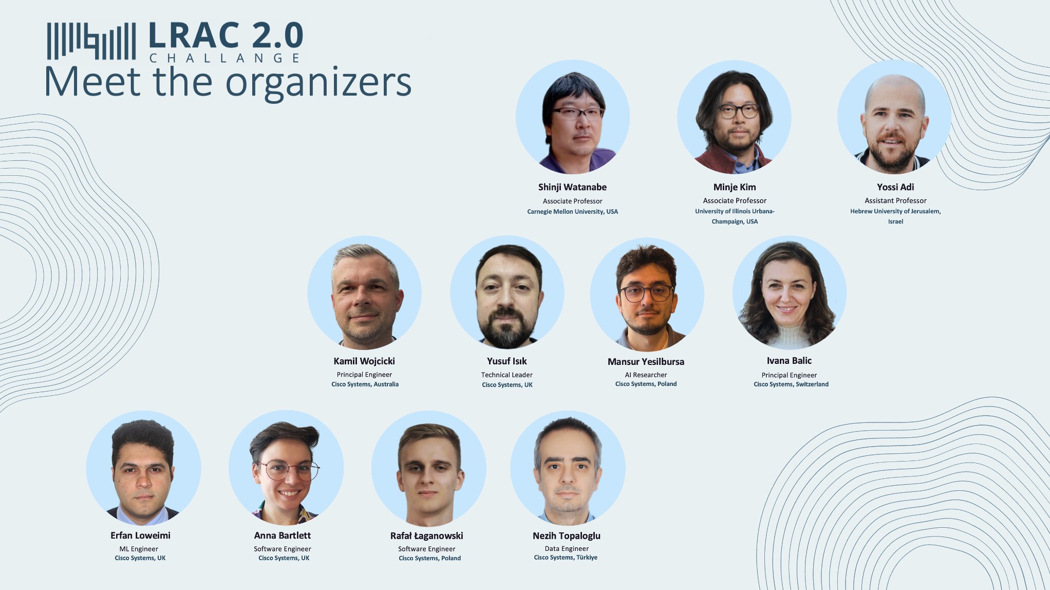 Meet the organizers of the LRAC 2.0 Challenge